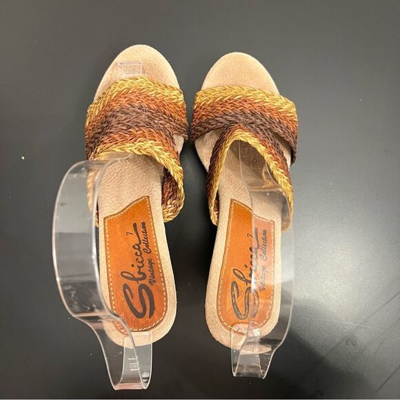 Sbicca Vintage Collection Woven Braided Platform Wedge Sandal 7 - Picture 2 of 11